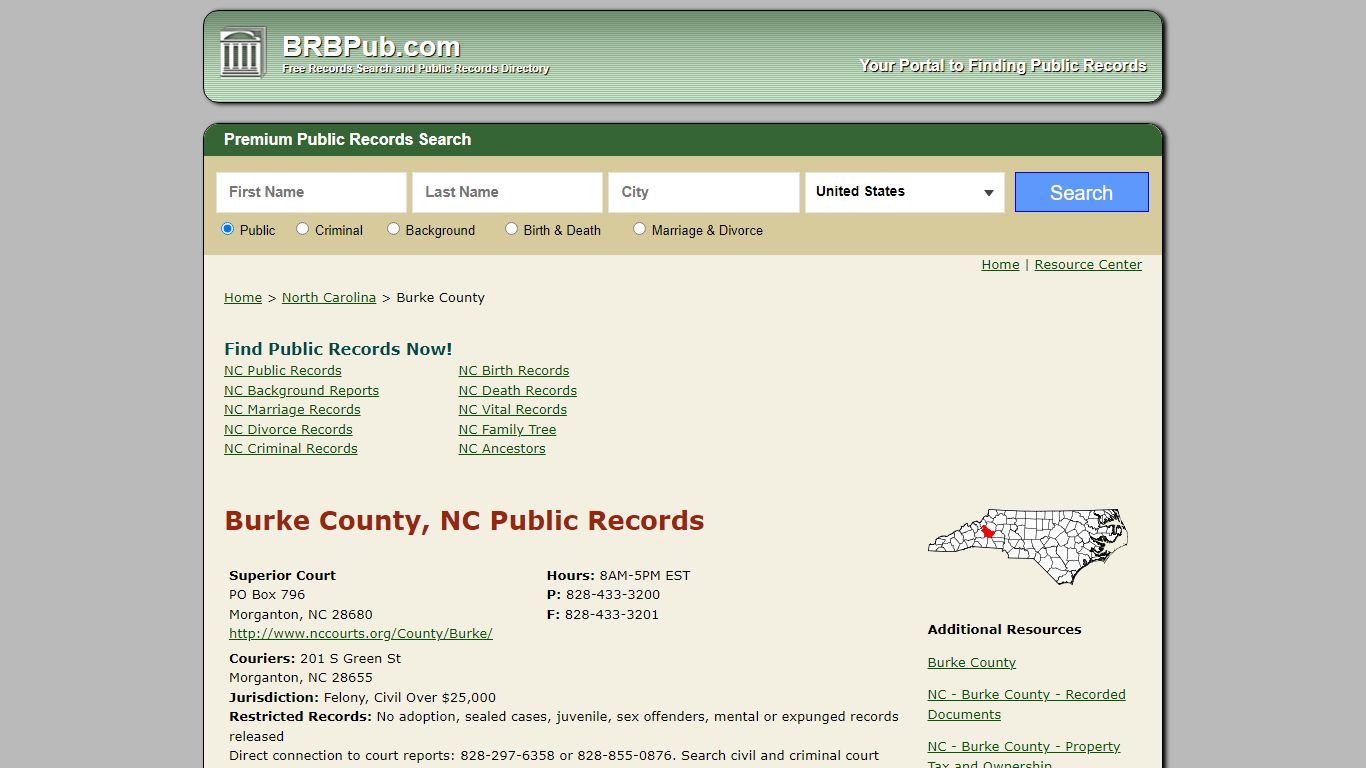 Burke County Public Records | Search North Carolina ...