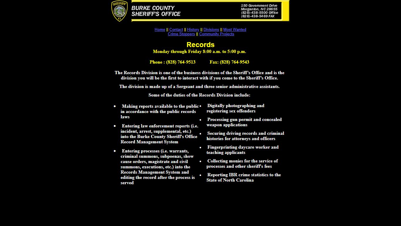 Records - Burke County Sheriff's Office